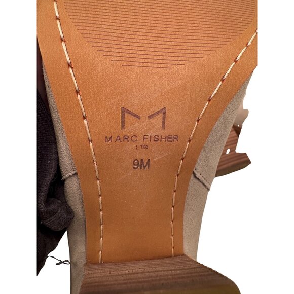 Marc Fisher Alva Size 9M Pointy Toe Bootie NWB Light Natural Suede $199 - Picture 6 of 16